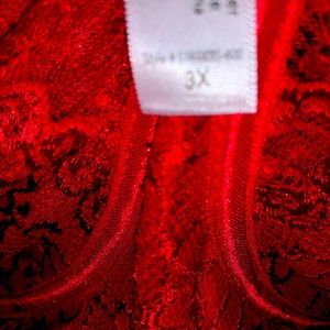A sexy red lingerie piece never worn Size 3X